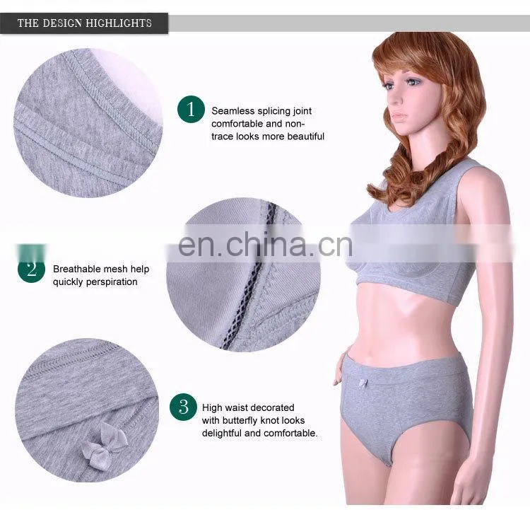 Low Price Fitness Hot Girl Cotton New Bra and Panty