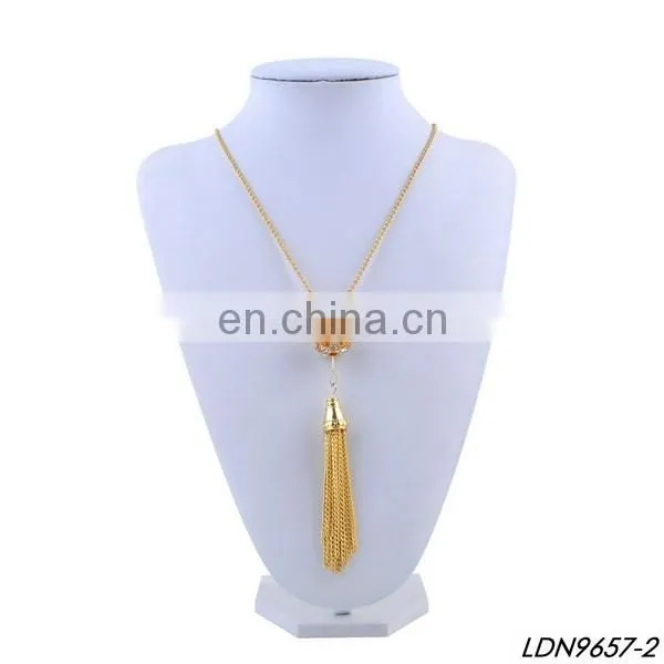 New Long Layered Gold Shark Tooth Pendant Necklace Bijuterias Atacado Colar