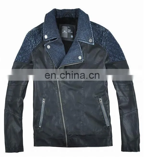 Good quality mens custom design yamaha leather jacket