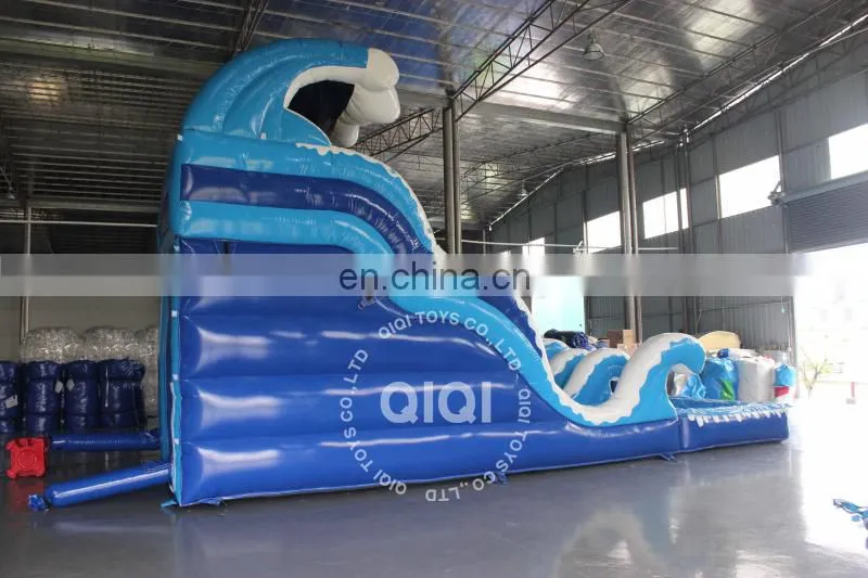 5m high slide,inflables juegos, beach waves inflable slide with pool