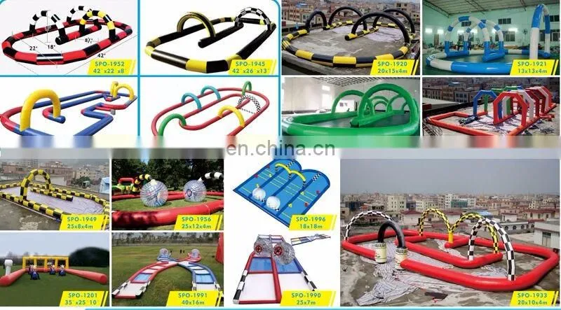 Giant Race Tack for Karting Car Sports Games Inflatable Zorb Ball Racing Go Karts for Sale