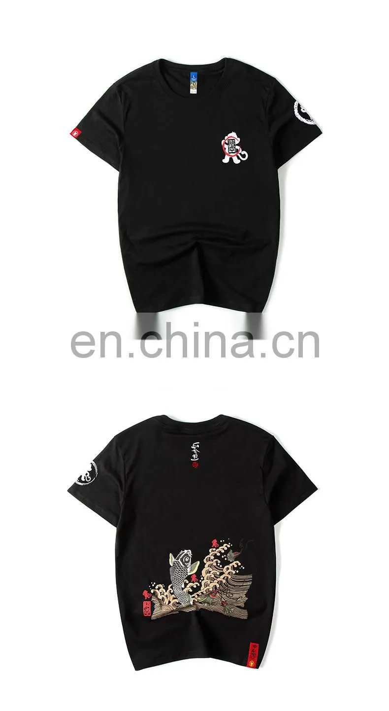 Men's Custom logo Screen Printing T-shirts Round Neck Fitness Gym T Shirt