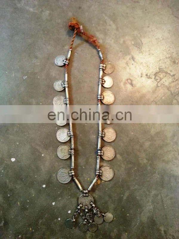 Gypsy Fusion Coin Necklace Belly Dance Pendant Handmade Banjara Jewelry