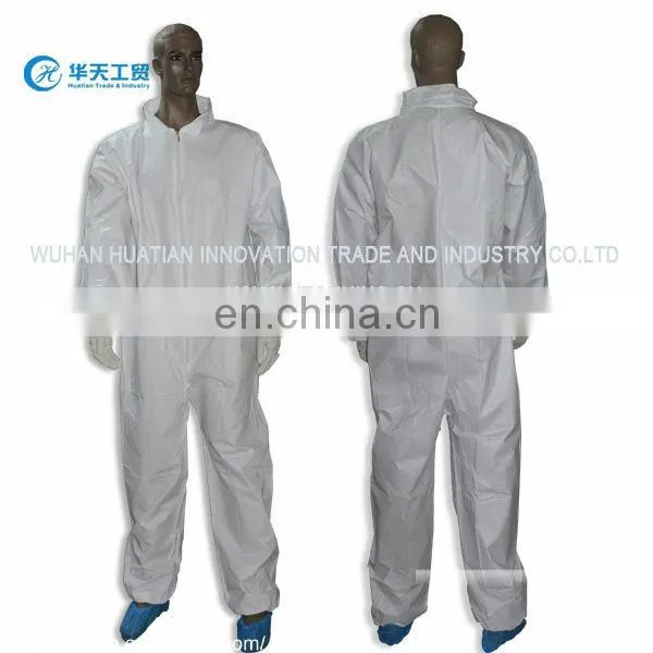 disposable plastic coverall..industry coverall..lightweight coveralls