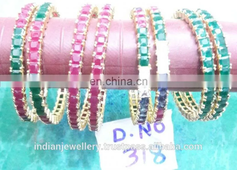 cz stone jewelry bangles exporter, bridal zircon bangle manufacturer