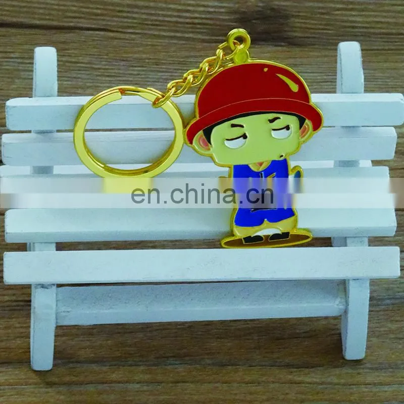 Wholesale promotional gifts custom oval shape metal keychain