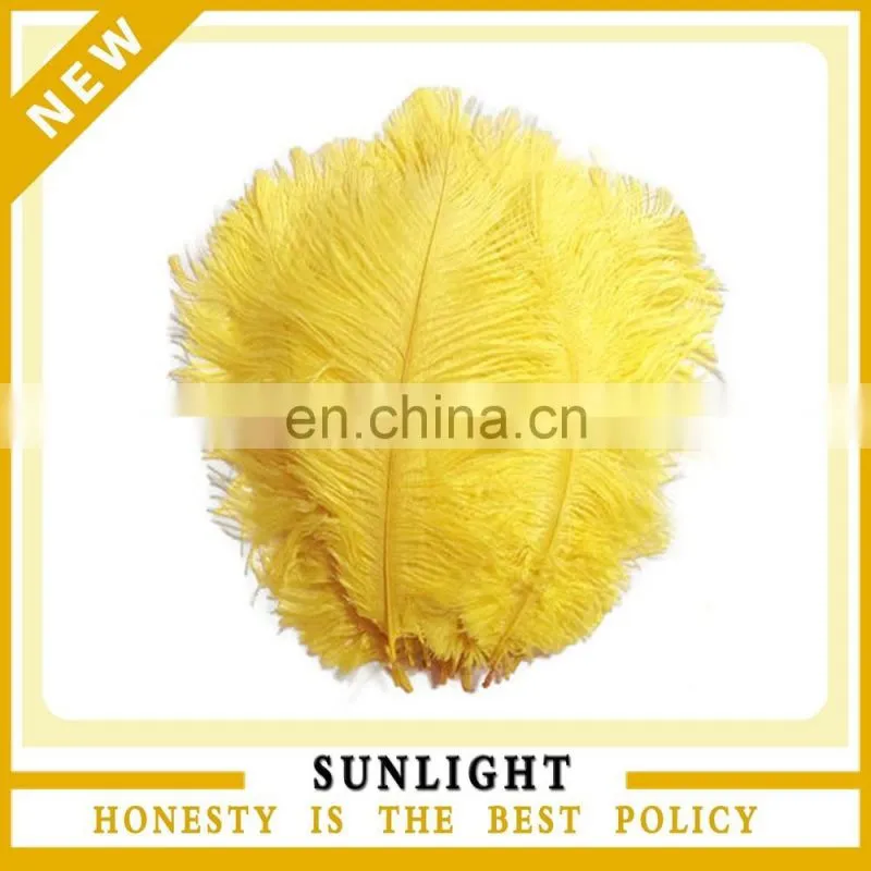 Wholesale Carnival Wedding Decoration Yellow Ostrich Feathers