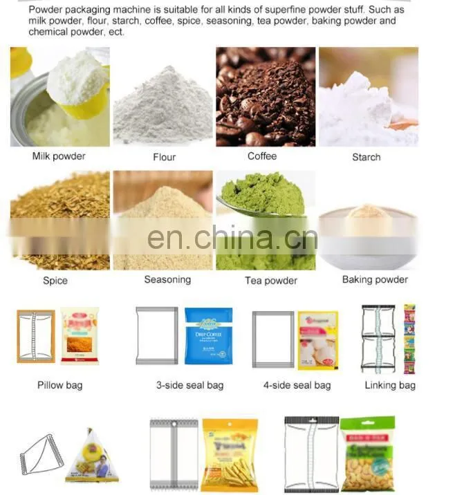 Molasses baking powder cocoa powder packing machine