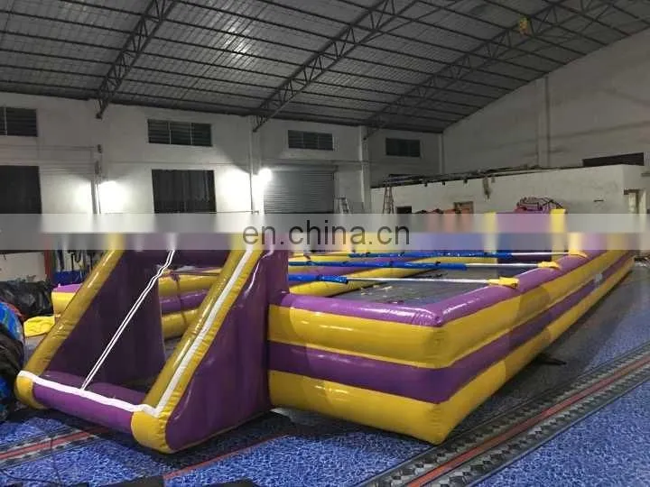 2019 NEW Inflatable Soccer Game Playground Air Bounce Football Field Inflatable Soap Soccer Field For Sale