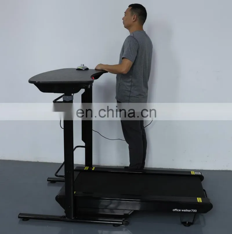New folding treadmill desk for home and office use with mini electric lift desktop speed from 1-8km/h