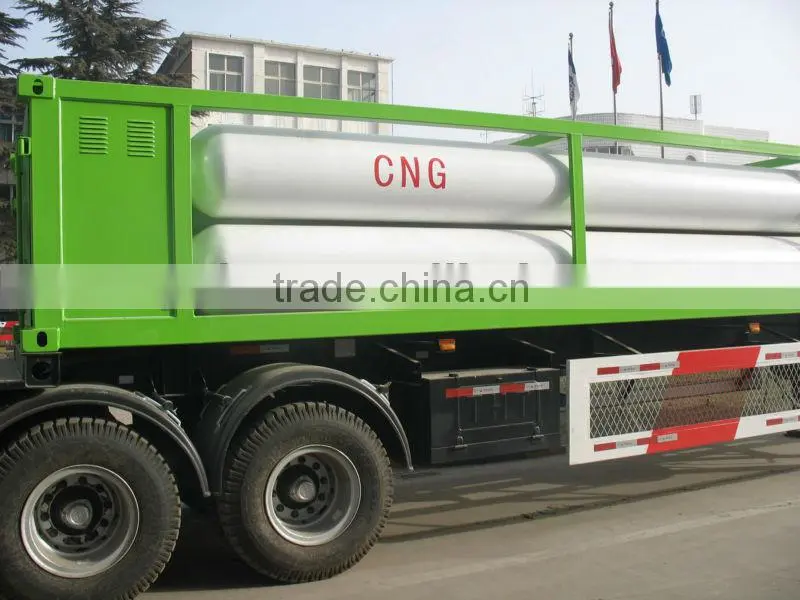 China Yukun 8 tubes skid CNG trailer truck for sale