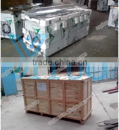 Double Flat Pan Fried Ice Cream Machine, Thailand Roll Ice Cream Maker, China Two Secop Compressor Fried Ice Cream Machine