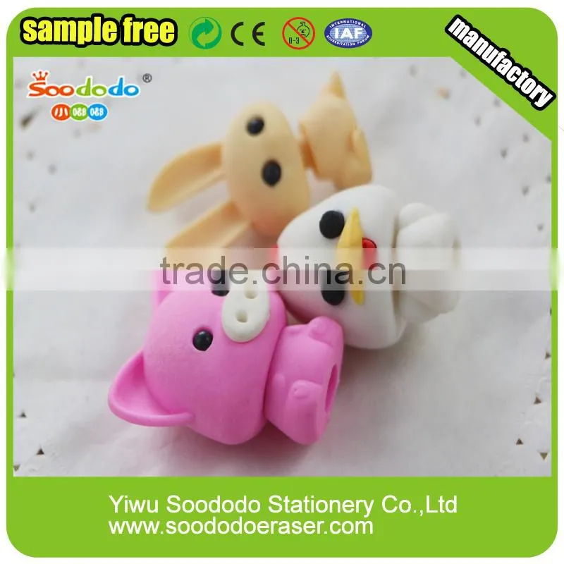 Chinese Zodiac shaped eraser pencil topper with eraser