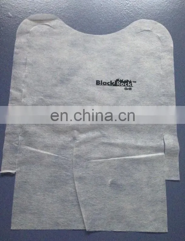 Restaurant Bibs Disposable Plastic+Paper Apron Bibs For Adults
