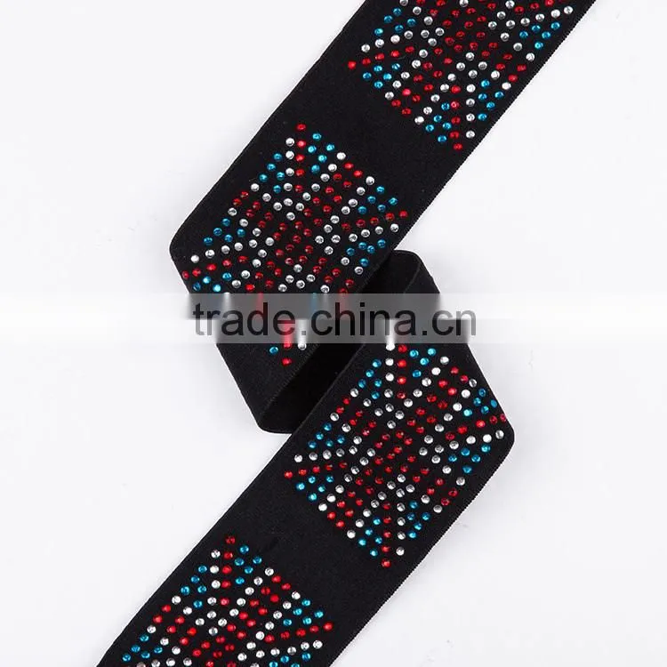 High Quality Spandex Decorative Color Textile Jacquard Fabric Elastic Band