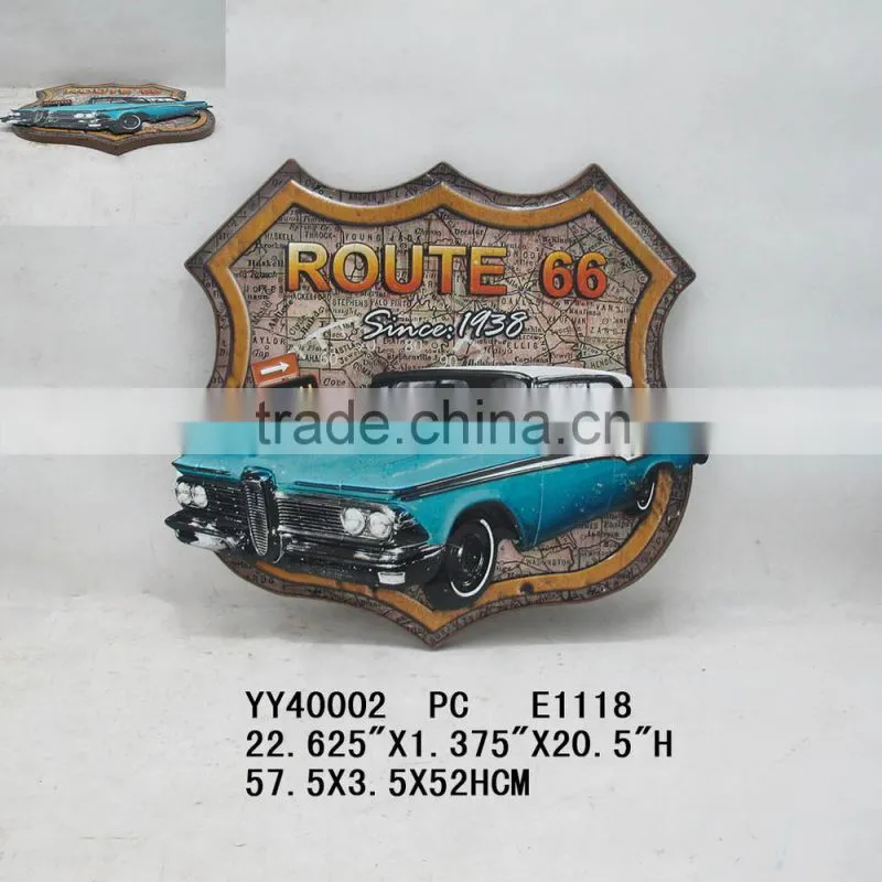 metal motorcar 3D wall arts, oval wall arts
