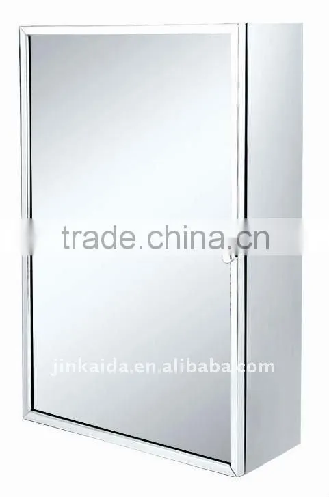 Stainless steel bathroom mirror cabinet 5358 single door.