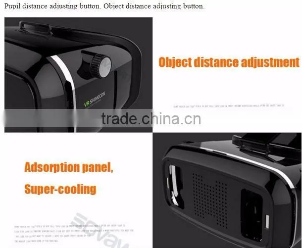 2016 New Generation Shinecon VR Virtual Reality 3D Glasses Video Player, Mobile Cinema 3D Headset