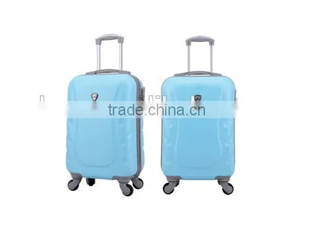 blue ABS luggage airport trolley luggage for business