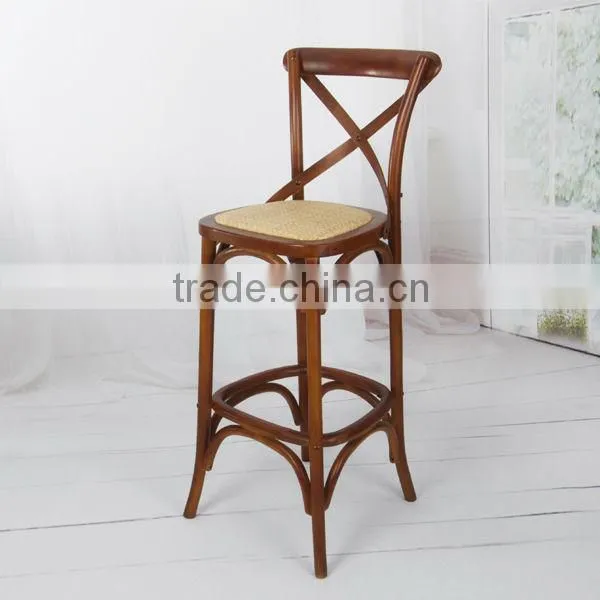 RCH-4003 Tall Wooden Cross Back Bar Chair