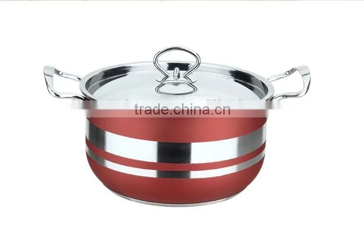 Kitchen Accessories Stainless Steel capsule bottom Cookware Set / colored Cooking Pot / Stock Pot Set