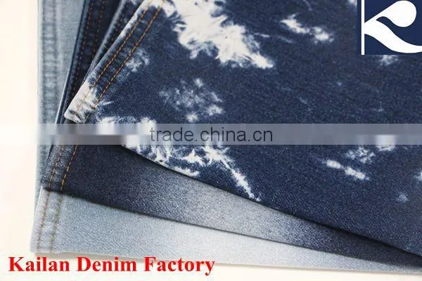 KC-834-12T 340g Twill Terry Indigo Black Knitted Denim Fabric