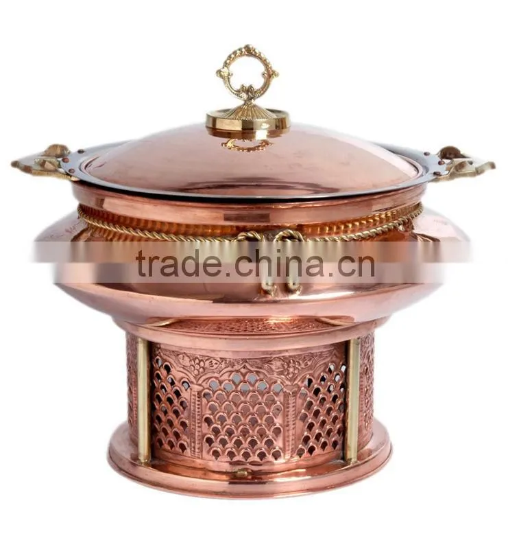 Copper Cheffing Dish, Wedding & Party utensils, food serving dish, hot keeping dish, Catering item, Hotel & Restaurant utensils