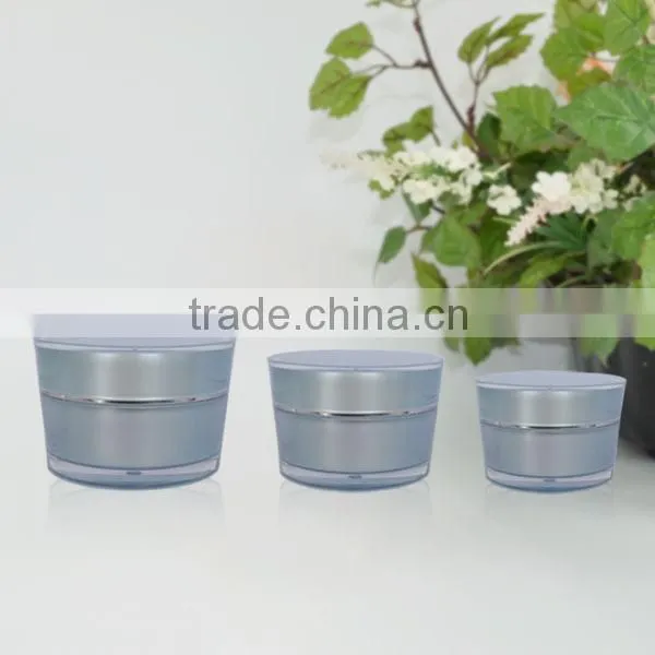 15g 30g 50g Crystal Blue Plastic Screw Cap Jar for Cosmetic Cream Bottle