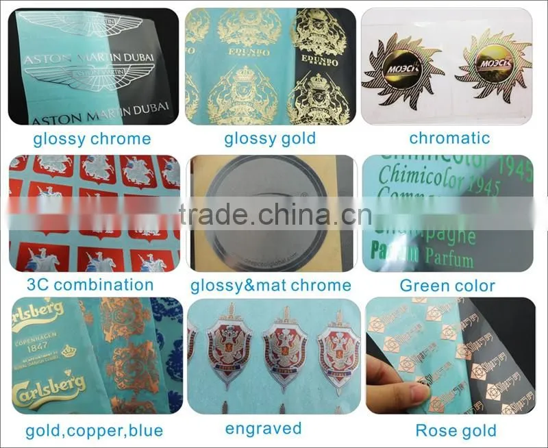 custom metal logo printing label sticker
