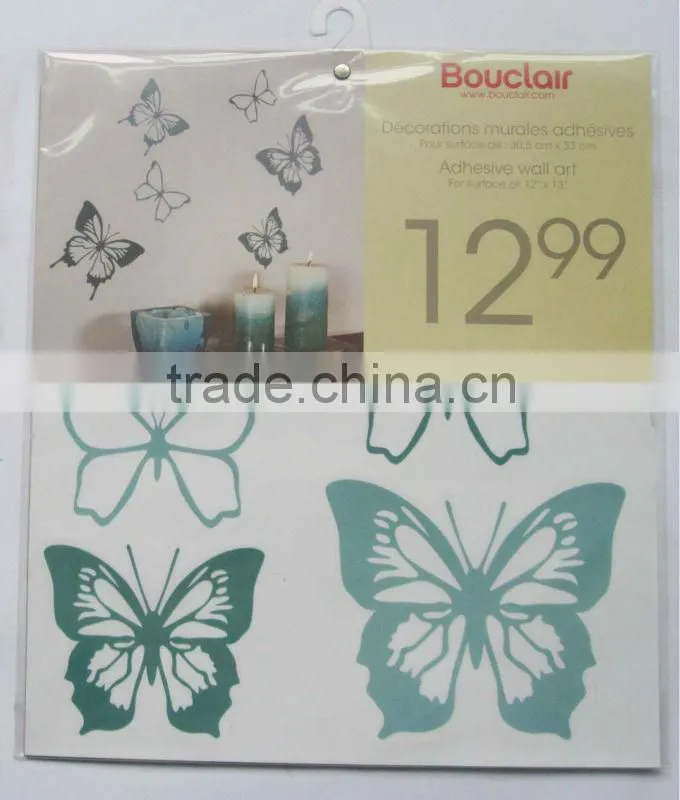 green butterfly pattern wall sticker for bedroom