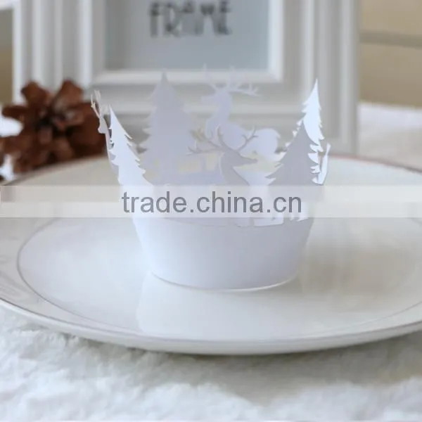 Paper cupcake crafts cupcake with Christmas deer DG-9 many kinds for your choose i believe you will find what you want