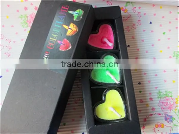 coloured flame candles