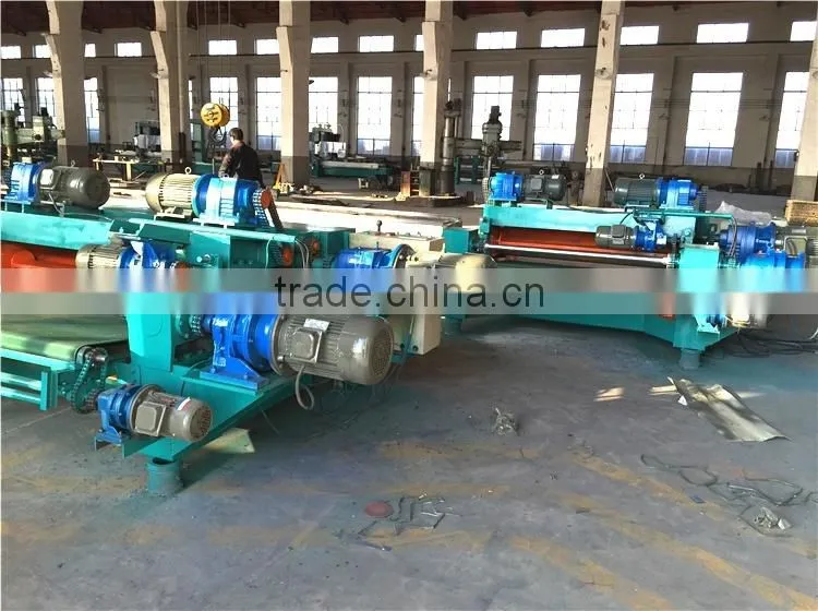 wood work machine sawing wood spindleless veneer lathe