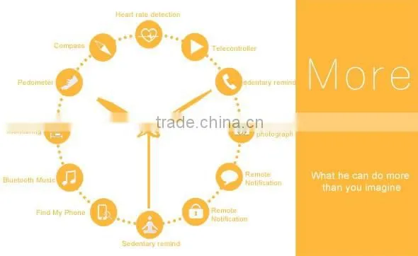 Multi-Language Bluetooth android smart watch with heart rate monitor