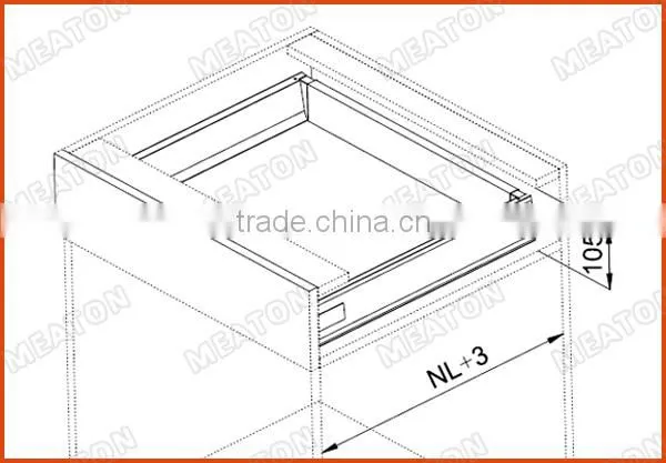 Top quality!! New design solf close pantry cabinet drawers