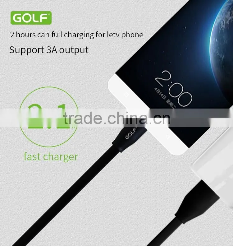 GOLF Original 1M type-c quick charge and data cable 2.1A TPE flat wire cable for type-c device