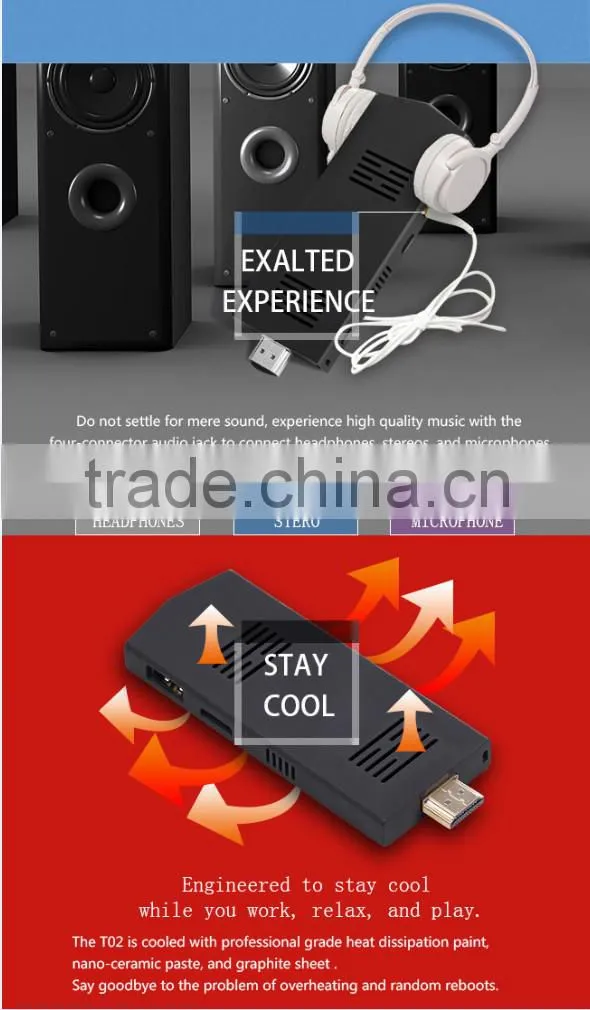 Mobile and portable, office & entertainment ,dual os Mini PC windows8 and ubuntu quad core eMMC 32GB/64G Meegopad T0