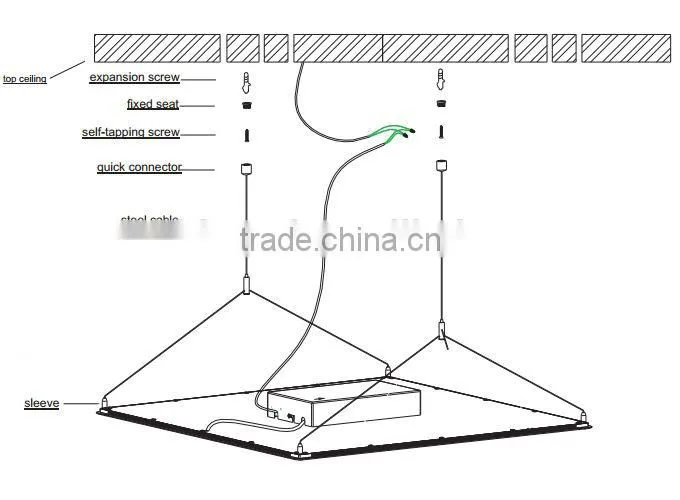2016 New Design 600*600mm Led panel light 40W with 3 years warranty