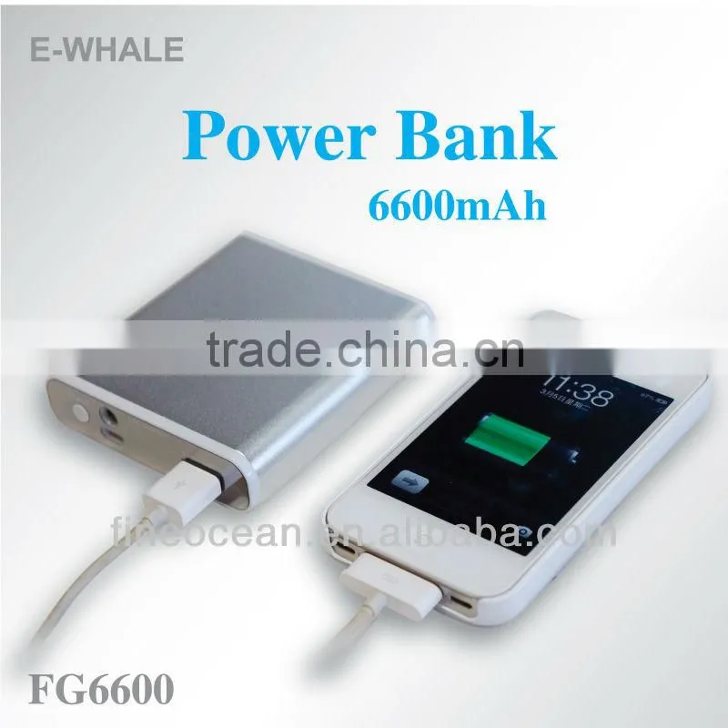 Portable power bank Rechargeable battery charger 6600mah