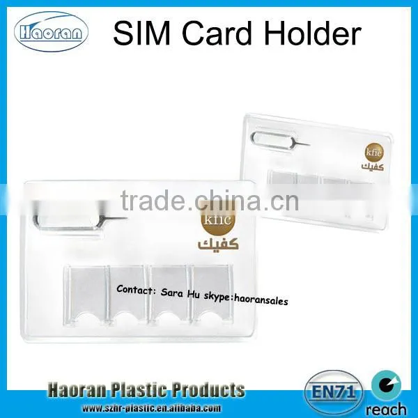 Plastic nano sim card holder wallet