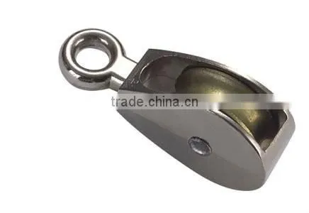 China Professional Manufacturer Small Metal Zinc Alloy Nickel Plate Belt Pulley With Single Rigid Wheel