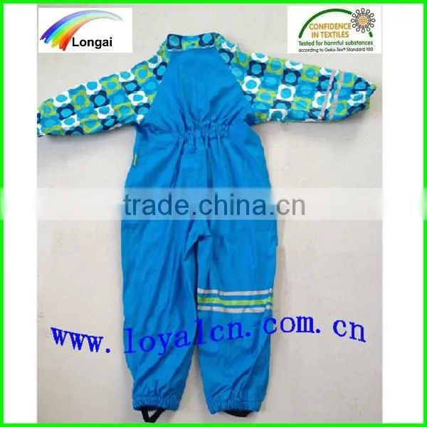 children pink waterproof rain jumpsuits