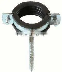 pipe clamp fitting with rubber and nail