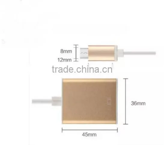 Type C USB to VGA Cable Audio Aluminum alloy shell