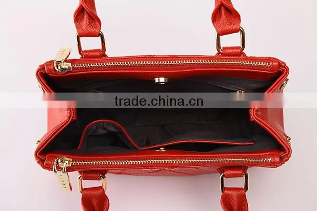 M3702 2016 hot sale fashion handbag for young lady pu tote bag manufacturer