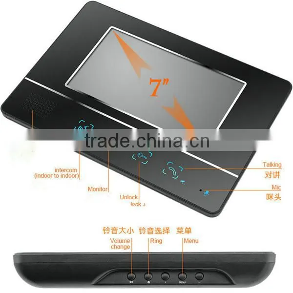Rain-proof 7 Inch Touch Screen Adjustable Lens Video Doorphone PY-811MF11DVR