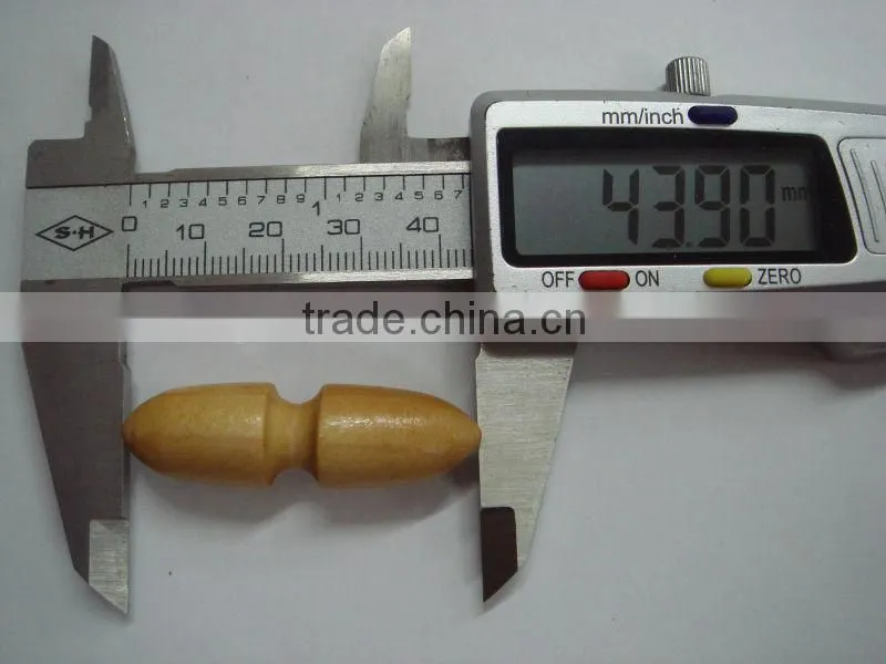 no hole wood horn button