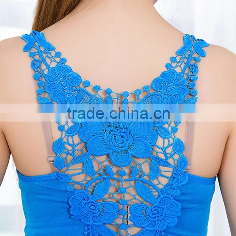 2015 ladies fashion back lace camisole