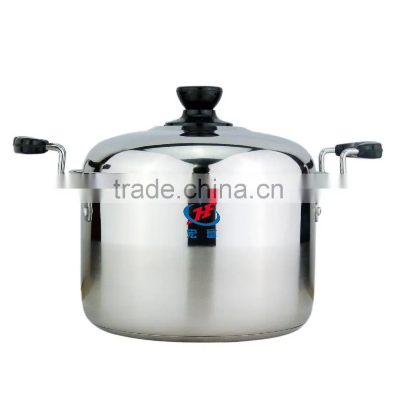 large size home utensils stainless steel camping cooking pot in china