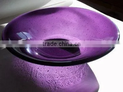 2015 New Products Creative Handmade Colored Glass Plate for wedding centerpieces